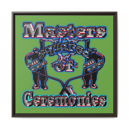 em cee squared - framed canvas art (green)