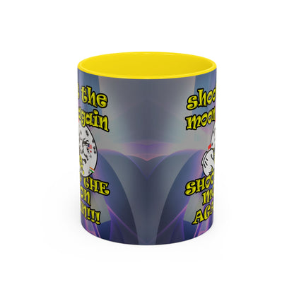 shoot the moon again - Accent Mug (grey-pink wave)