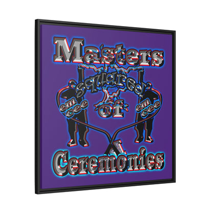 em cee squared - framed canvas art (purple)