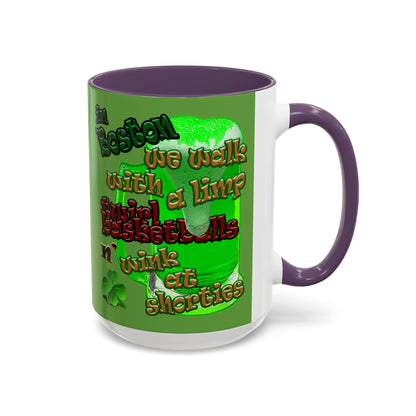 celtics logo - Accent Mug (green)