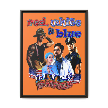 rw&b lives matter - framed canvas art (crusta)