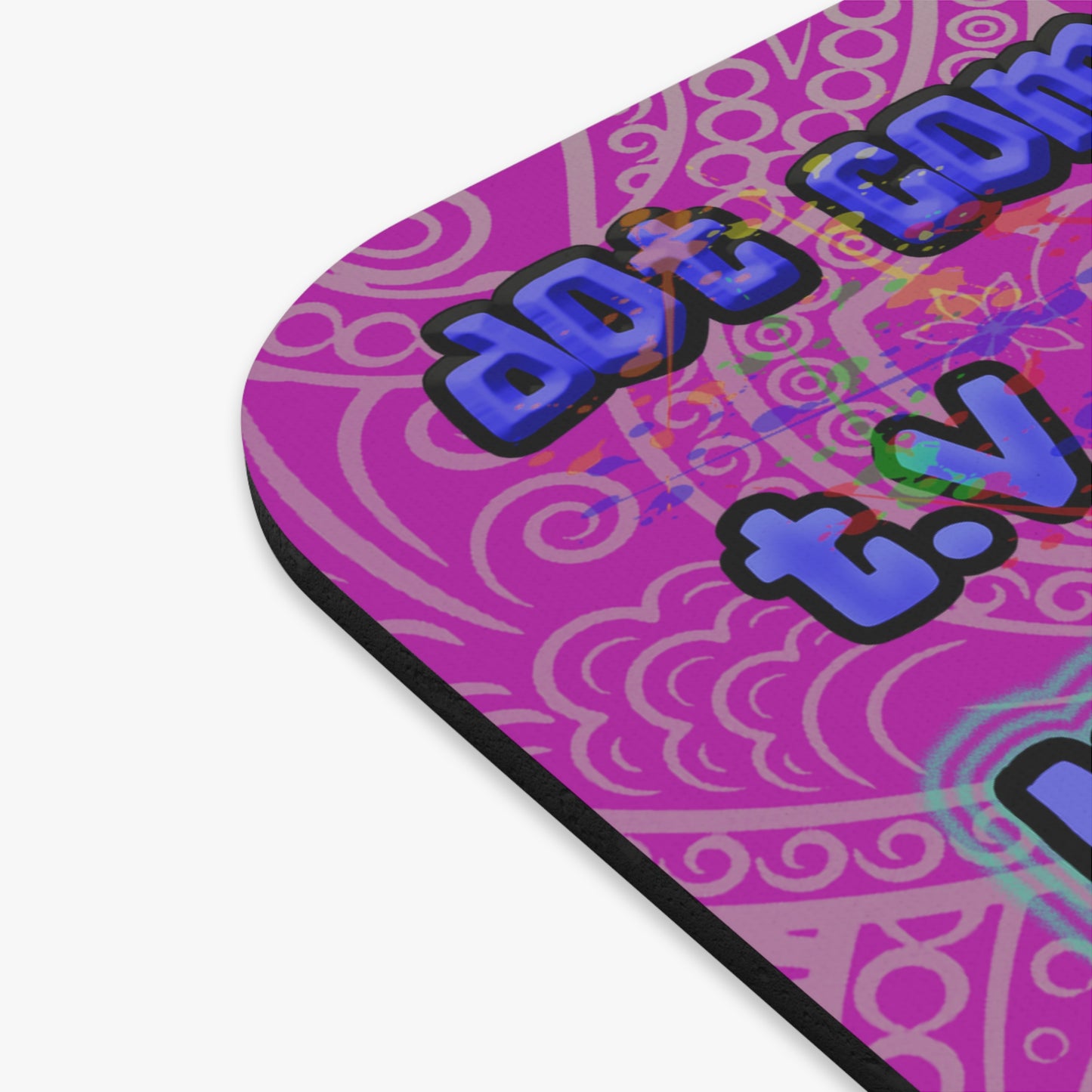 drop the beat - Mouse Pad (Rectangle) (pink swirl)