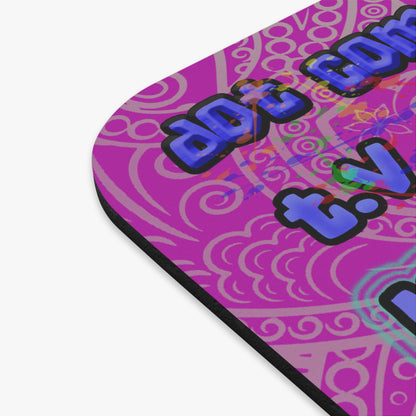drop the beat - Mouse Pad (Rectangle) (pink swirl)