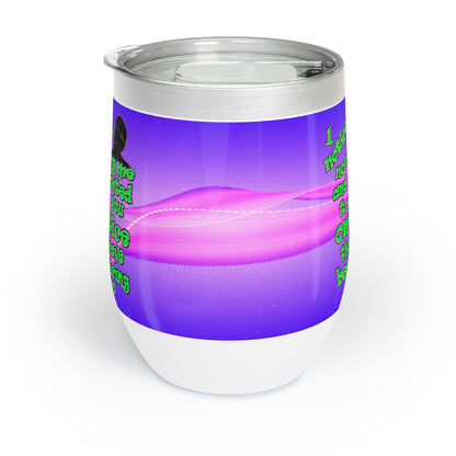 noticed you noticing - Chill Wine Tumbler (purple-pink wave)