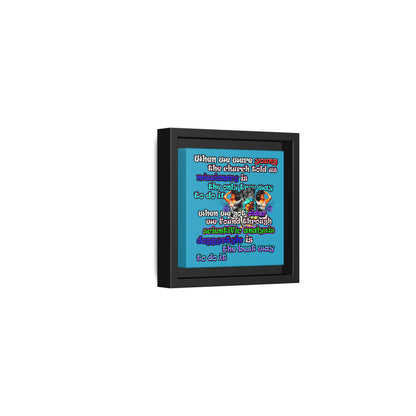 doggystyle - framed canvas art (turquoise)