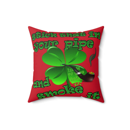 celtics logo - Faux Suede Square Pillow - (dark red)