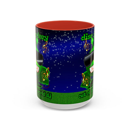 disc jockey - Accent Mug ('snoops' background)