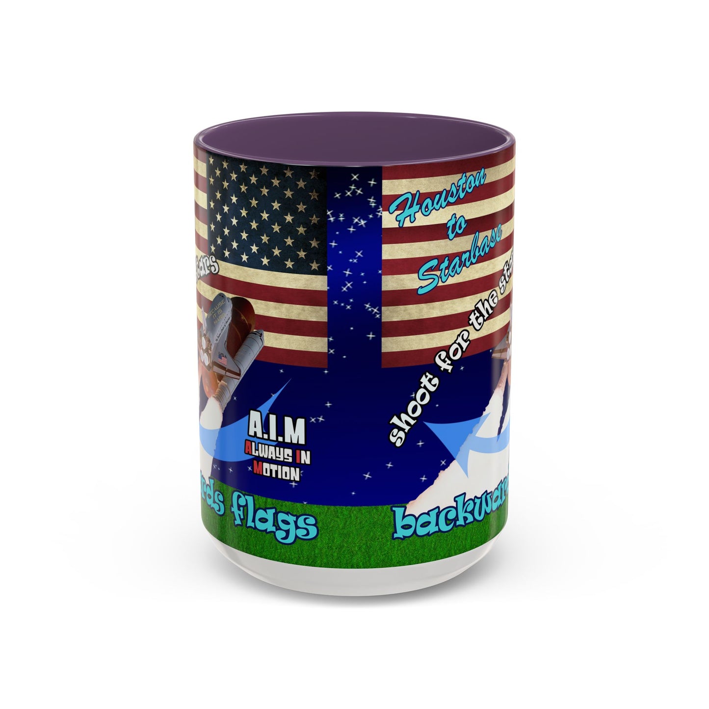 shoot for the stars - Accent Mug ('snoops' background)