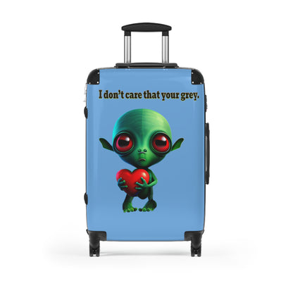 I don't care that your grey - Suitcase (light blue)