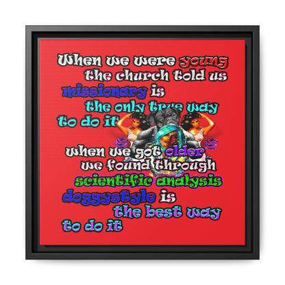 doggystyle - framed canvas art (red)
