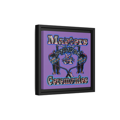 em cee squared - framed canvas art (light purple)