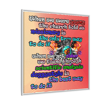 doggystyle - framed canvas art (yellow-orange wave)
