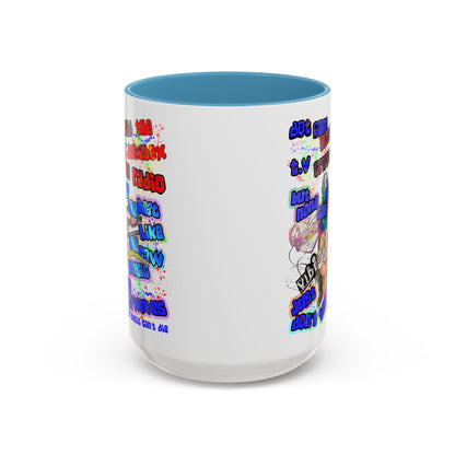 drop the beat - Accent Mug (white)