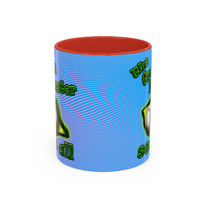 green monster - Accent Mug (light blue-purple wave)