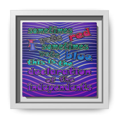 declaration of the independents - framed canvas art (purple wave)