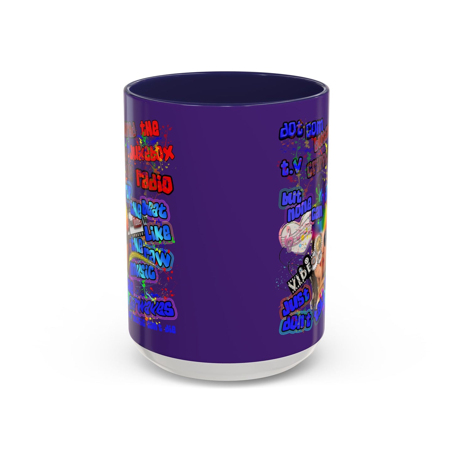 drop the beat - Accent Mug (purple)