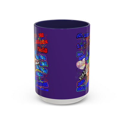 drop the beat - Accent Mug (purple)