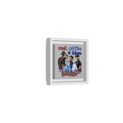 rw&b lives matter - framed canvas art (light grey)