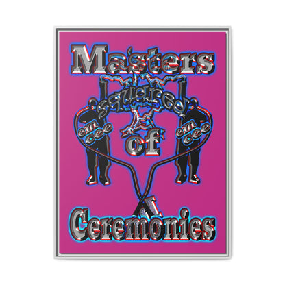 em cee squared - framed canvas art (pink)
