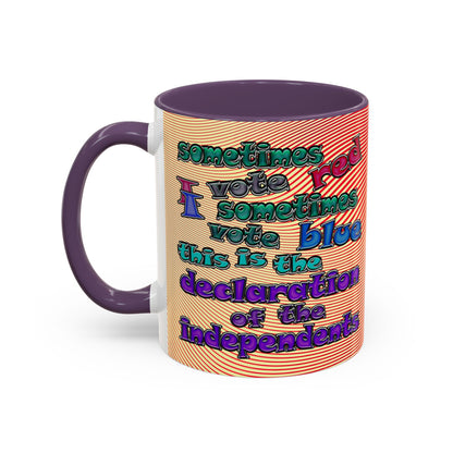 declaration of the independents - Accent Mug (yellow-orange wave)