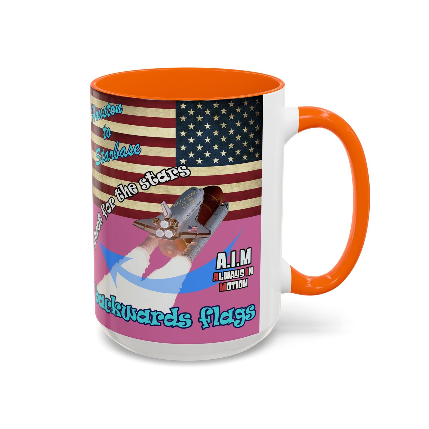 shoot for the stars - Accent Mug (light pink)