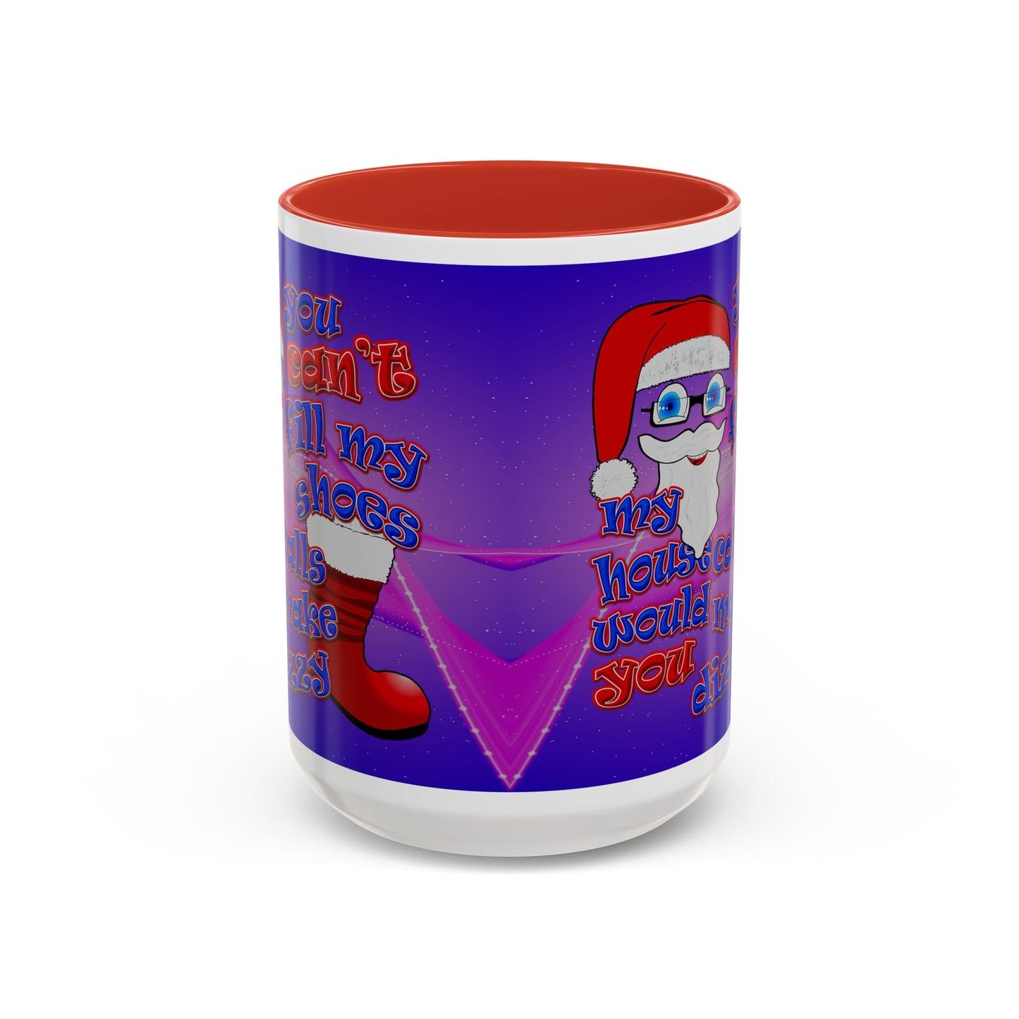santa's shoes - Accent Mug (purple-pink wave)
