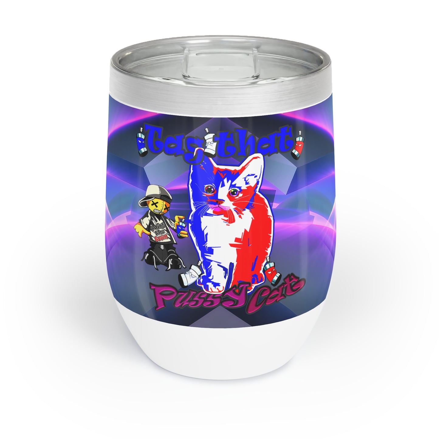 tag that - Chill Wine Tumbler (grey-pink wave)