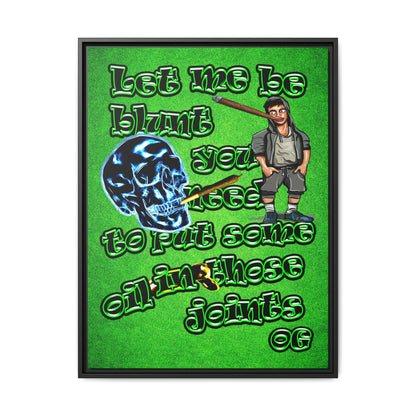 og - framed canvas art (green turf)