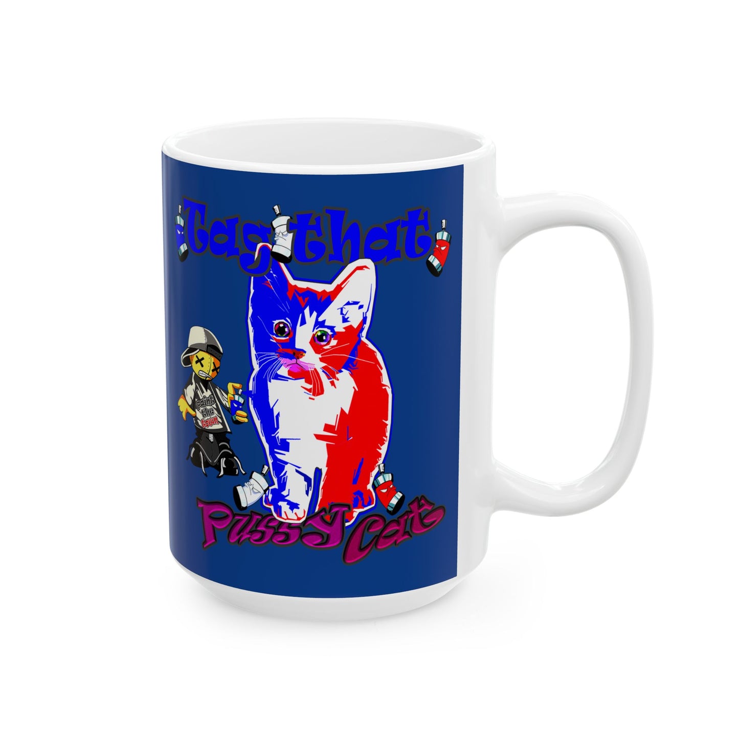 tag that - White Mug (dark blue)