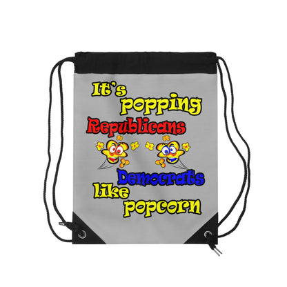 popping like popcorn - Drawstring Bag (light grey)
