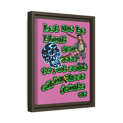 og - framed canvas art (light pink)