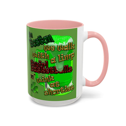 celtics logo - Accent Mug (green)