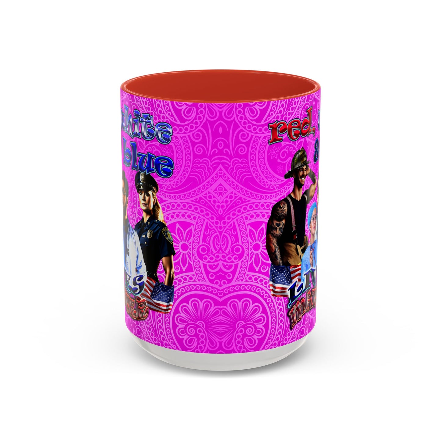 rw&b lives matter - Accent Mug (pink swirl)
