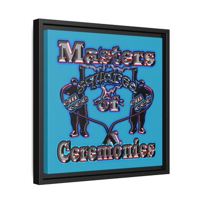 em cee squared - framed canvas art (turquoise)