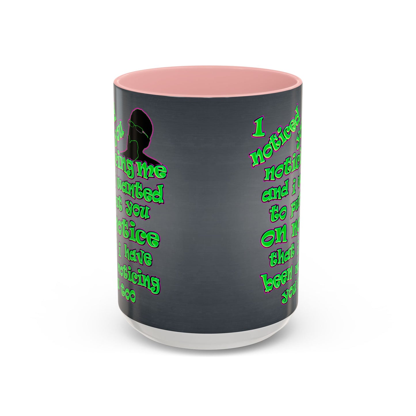 noticed you noticing - Accent Mug (grey-light grey)