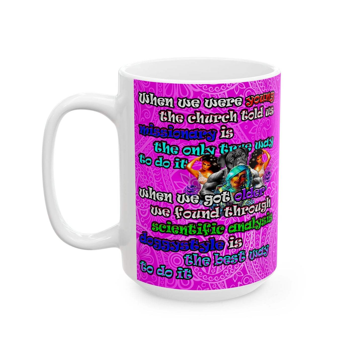 doggystyle - White Mug (pink swirl)
