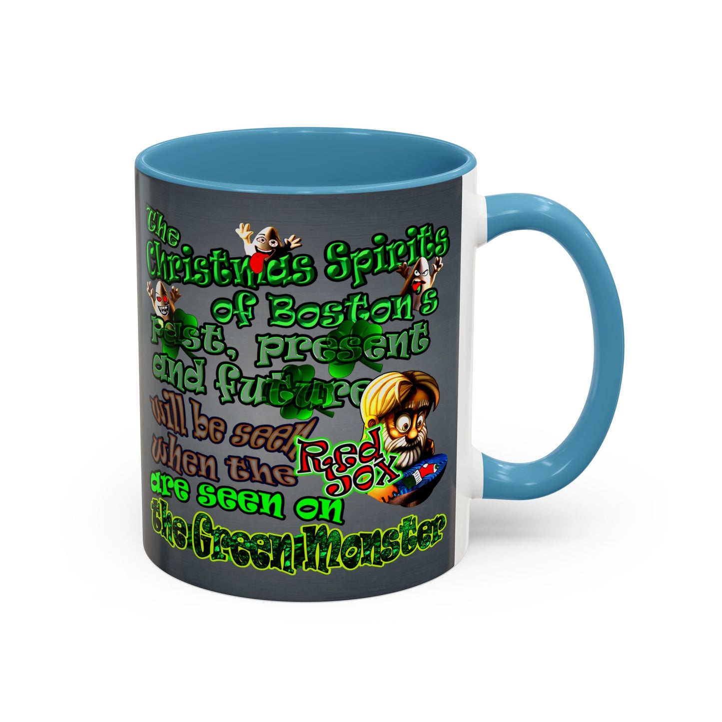 christmas spirits of boston - Accent Mug (grey-light grey)
