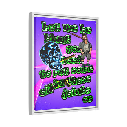 og - framed canvas art (purple-pink wave)