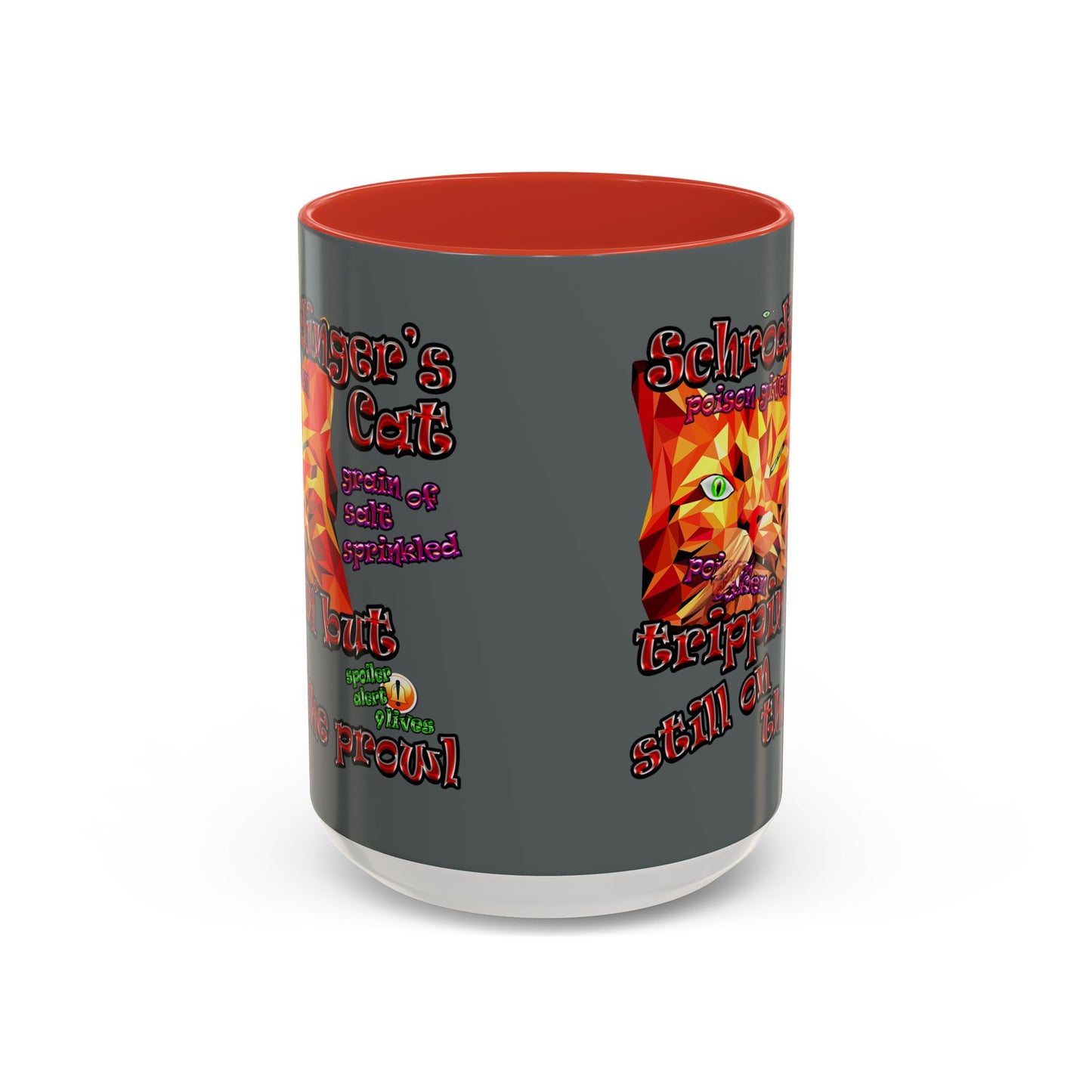 schrodinger's cat - Accent Mug (dark grey)