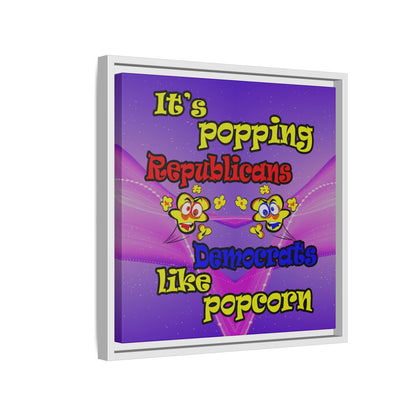popping like popcorn - framed canvas art (purple-pink wave)