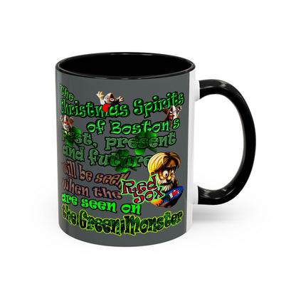 christmas spirits of boston - Accent Mug (dark grey)