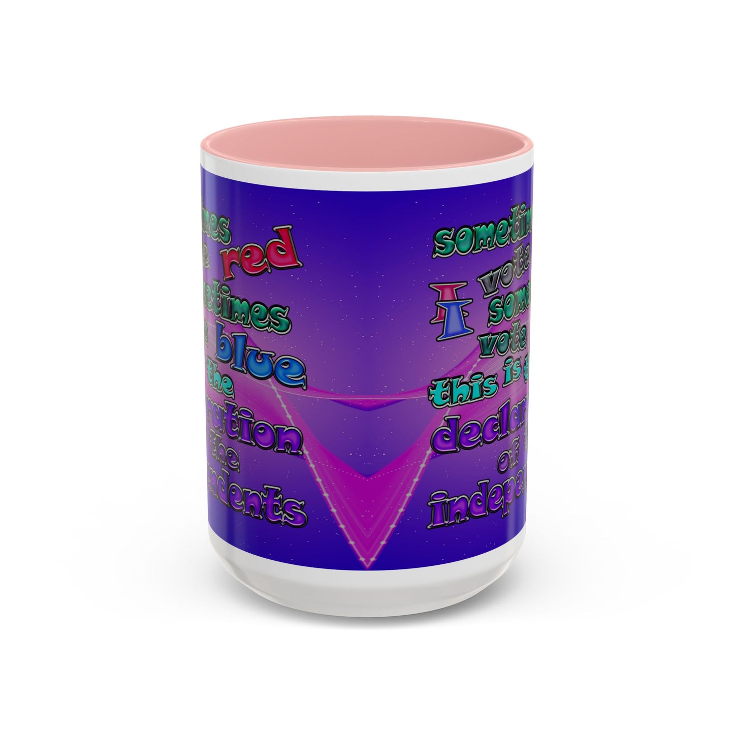 declaration of the independents - Accent Mug (purple-pink wave)