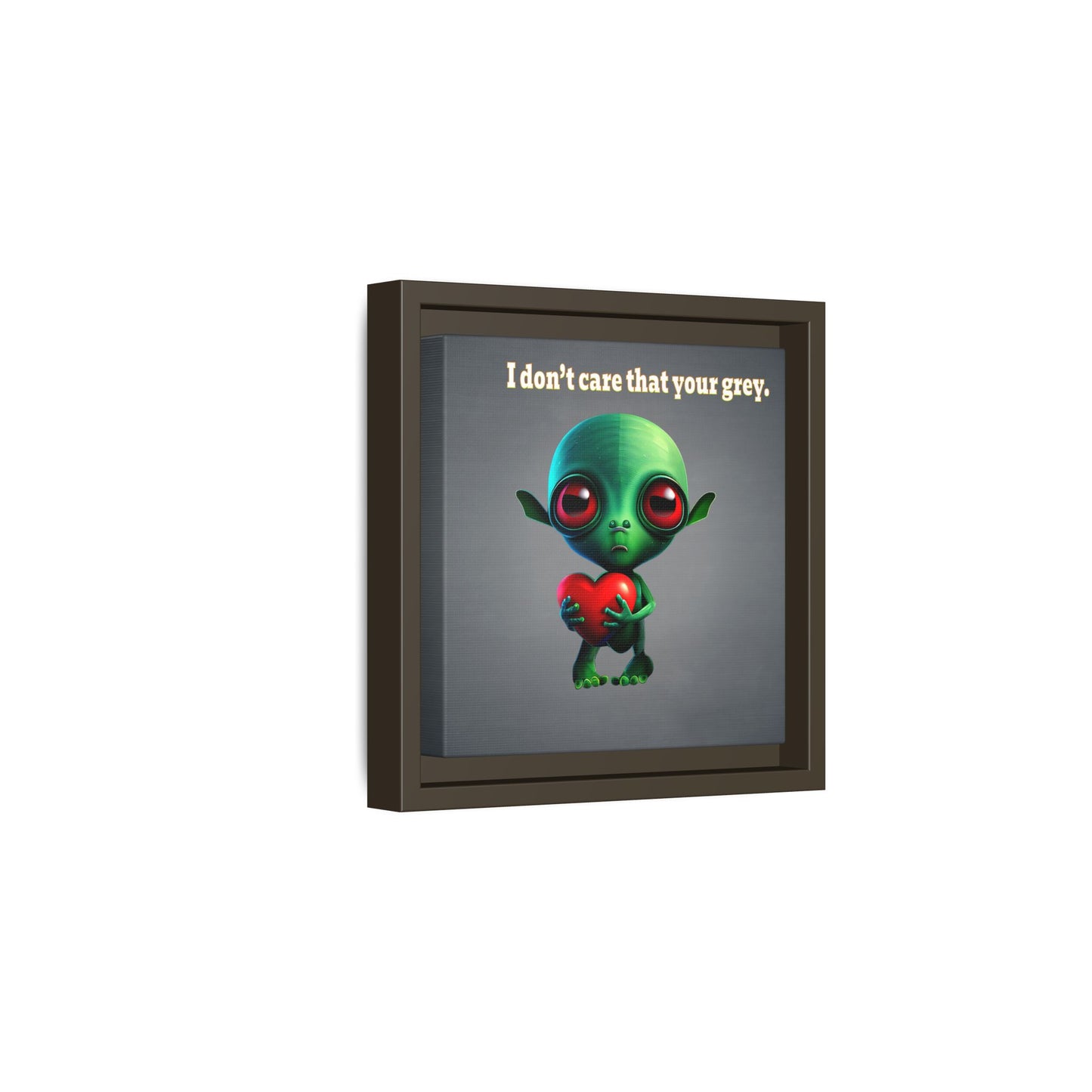 I don't care that your grey - framed canvas art (grey-light grey)
