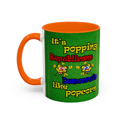 popping like popcorn - Accent Mug (green turf)