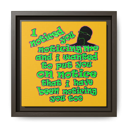 noticed you noticing - framed canvas art (yellow)