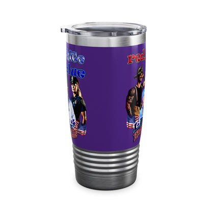 rw&b lives matter - Ringneck Tumbler, 20oz (purple)