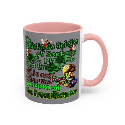 christmas spirits of boston - Accent Mug (grey)