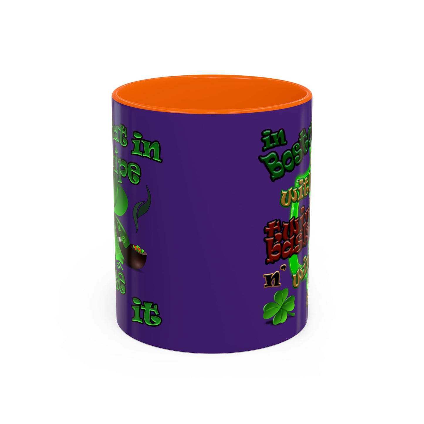 celtics logo - Accent Mug (purple)