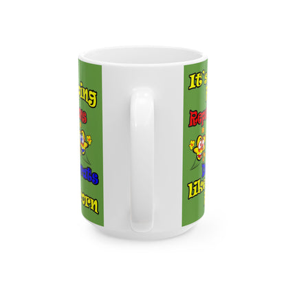 popping like popcorn - White Mug (green)