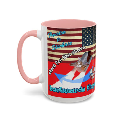 shoot for the stars - Accent Mug (red)